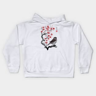 Little Sparrow sumi-e Kids Hoodie